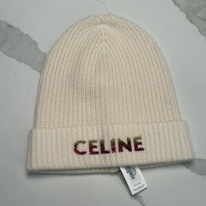 Celine Ivory Knit Hat